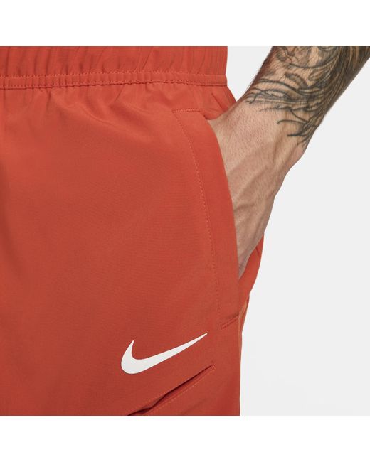 Nike Red Court Slam Dri-fit Tennis Shorts Polyester for men