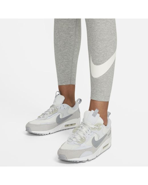 Nike Gray Sportswear Classics High-waisted Graphic Leggings