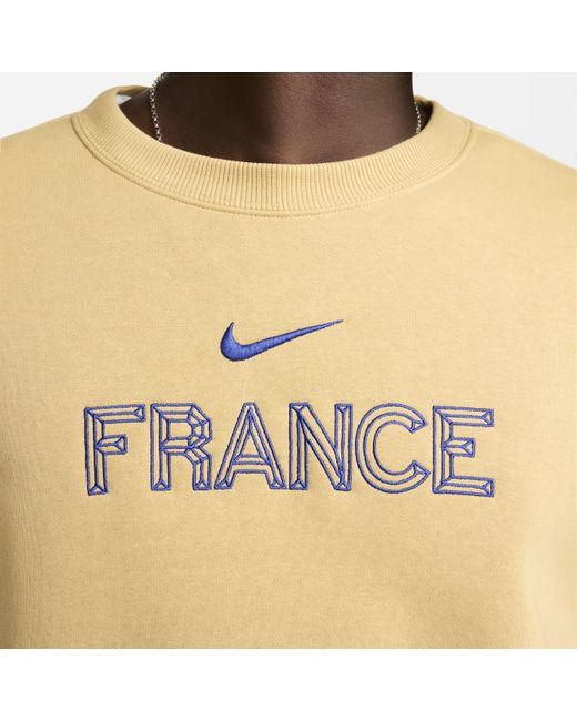 Nike Yellow Fff Phoenix Fleece Football Oversized Crew-neck Sweatshirt