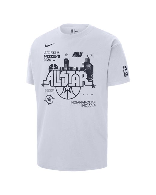 Nike White 2024 All-star Weekend Nba Max90 T-shirt for men