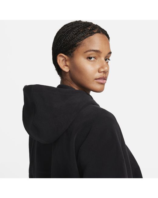 Nike Black Therma-fit One Oversized Full-zip Fleece Hoodie