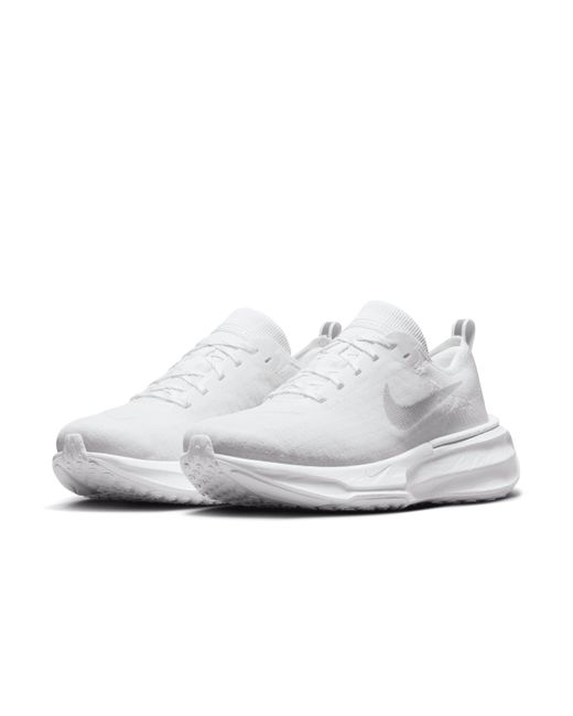 Nike White Invincible 3 Road Running Shoes (extra Wide) for men