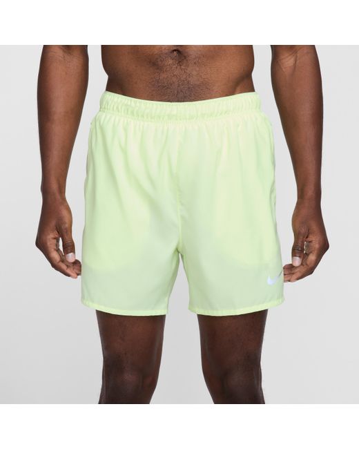 Nike Green Challenger Dri-Fit 13Cm (Approx. Brief-Lined Running Shorts for men