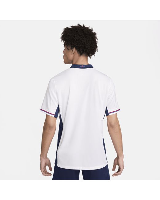 Nike White England ( Team) 2024/25 Stadium Home Dri-fit Football Replica Shirt 50% Recycled Polyester for men