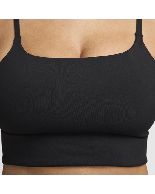 Nike Black One Convertible Light-support Lightly Lined Longline Sports Bra