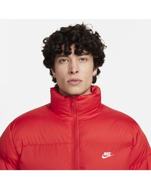 Nike Sportswear Club Gewatteerd Jack in het Red voor heren