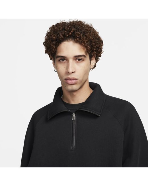 Maglia con zip a metà lunghezza tech fleece reimagined di Nike in Black da Uomo