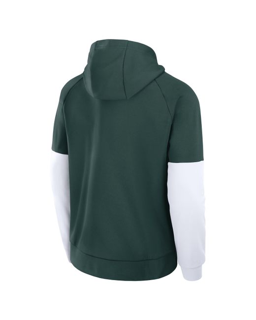 Nike Green Michigan State Spartans Fitness MenâS Therma College Pullover Hoodie for men
