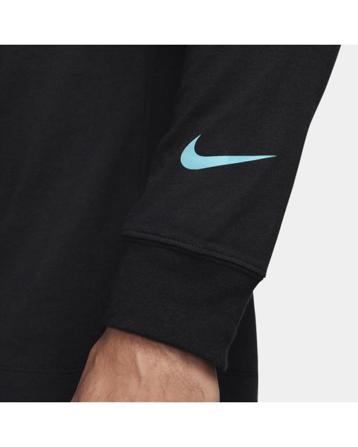 T-shirt a manica lunga lebron di Nike in Black da Uomo