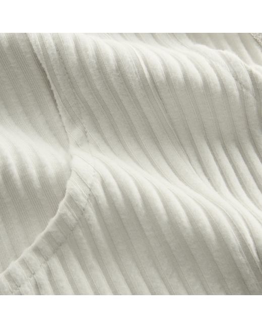 Nike White Sportswear Chill Knit Slim Sleeveless Ribbed Midi Dress