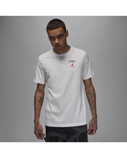 Nike Gray Jordan Dubai T-shirt Cotton for men