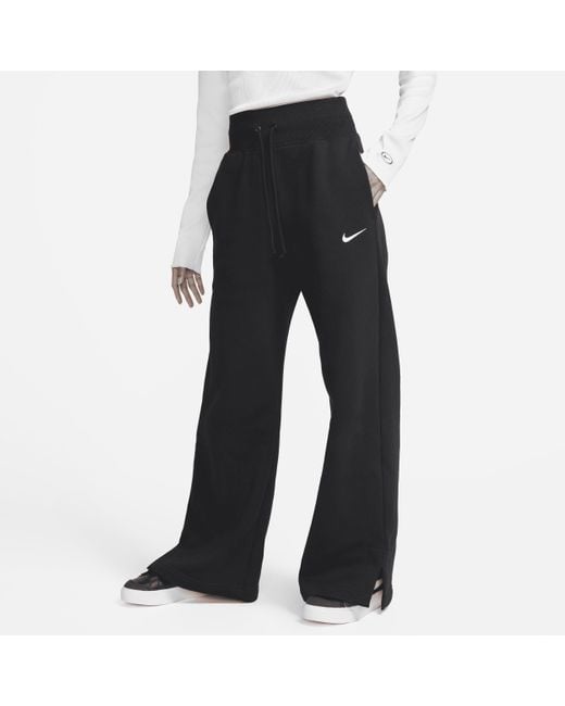 Nike Sportswear Phoenix Fleece High-waisted Wide-leg Sweatpants in Brown