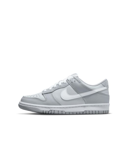 Nike Gray Dunk Low Older Kids' Shoes for men