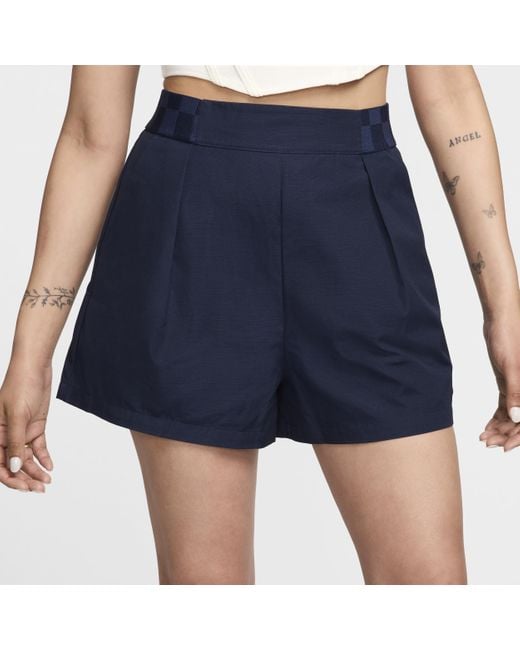 Shorts 8 cm a vita alta sportswear collection di Nike in Blue