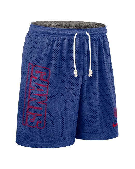 Nike Blue New York Giants Sideline Reversible Menâ Dri-Fit Nfl Shorts for men