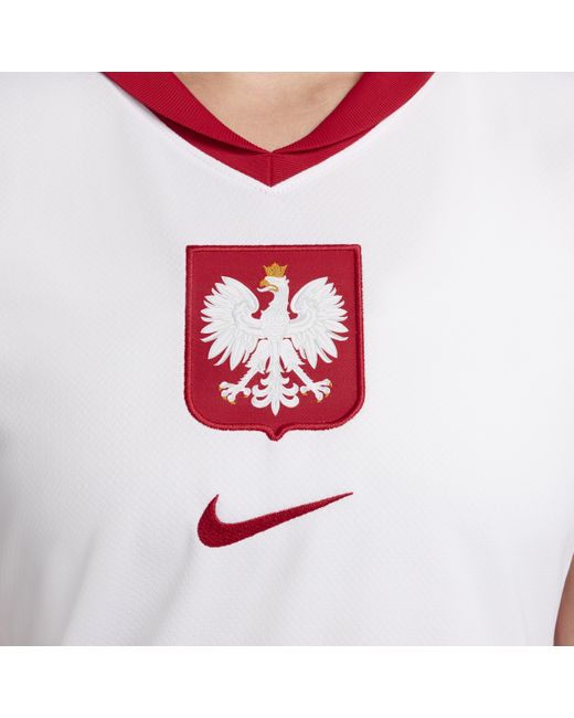 Nike Red Poland 2024/25 Stadium Home Dri-fit Football Replica Shirt