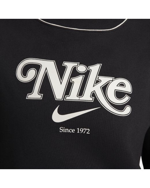 Nike Sportswear Sweatshirt Van Fleece Met Ronde Hals in het Black