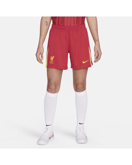 Shorts da calcio replica dri-fit liverpool fc 2023/24 stadium da donna di Nike in Red