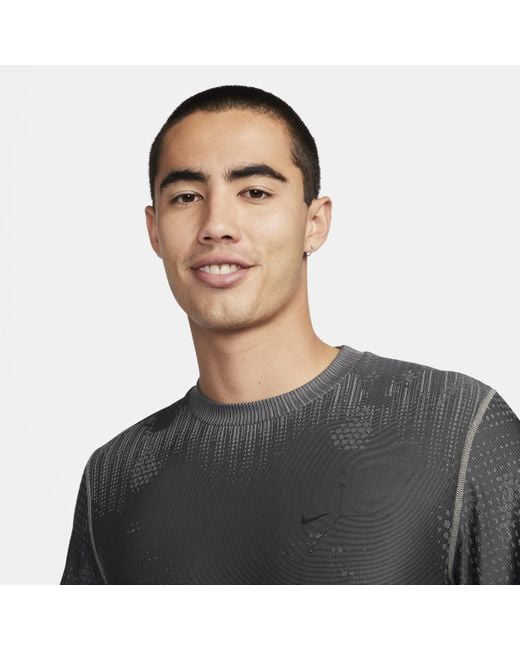 Nike Gray Aps Dri-fit Adv Short-sleeve Versatile Top Polyester for men