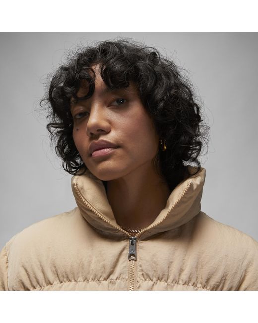 Nike Jordan Puffer Jacket in Natural Lyst