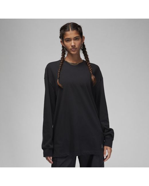 Nike Jordan Essentials Oversized T-shirt Met Lange Mouwen in het Black