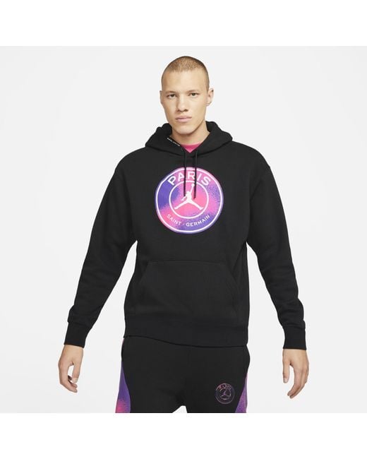 Nike Paris Saint-germain Fleece Pullover Hoodie Black for Men | Lyst  Australia