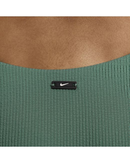 Nike Green Swim Elevated Essential Cross-back One-piece Swimsuit