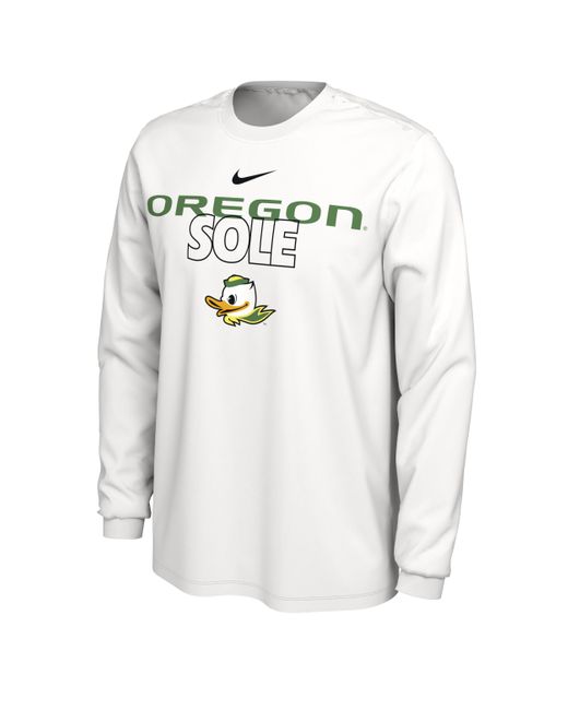 Nike Oregon Legend Dri-fit College Long-sleeve T-shirt In White, for ...