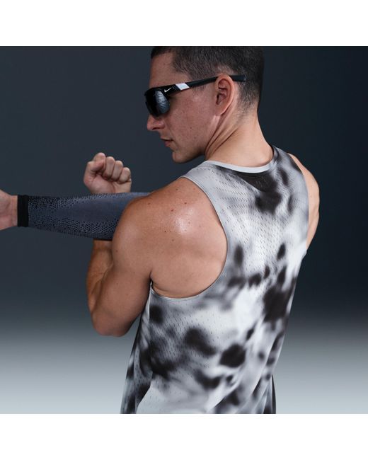 Nike Gray Running Division Breathe Dri-Fit Adv Running Tank Top for men