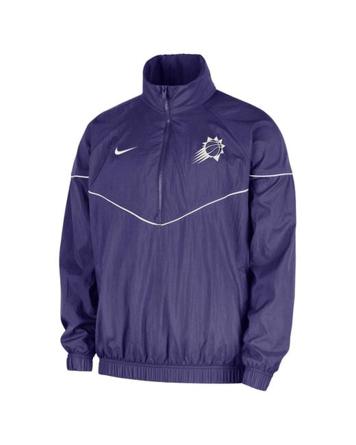 Nike Blue Phoenix Suns Courtside Windrunner Nba Anorak Jacket for men