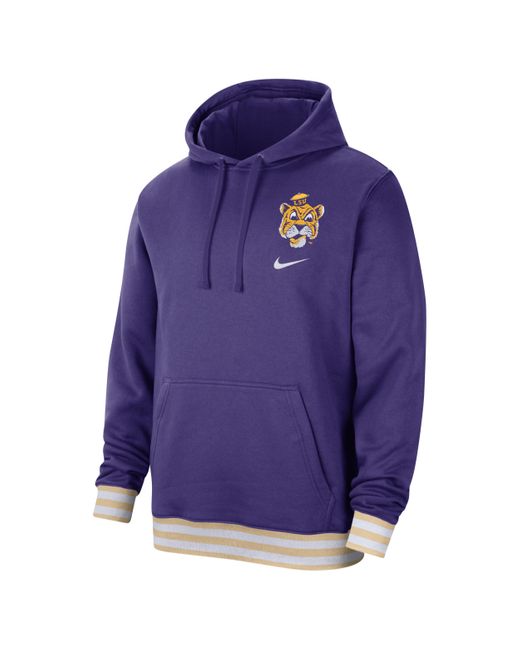 Nike Lsu College Retro Fleece Hoodie in Blue for Men | Lyst