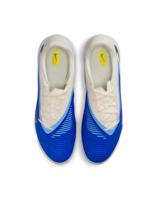 Nike Blue Phantom 6 Low Academy Turf Soccer Shoes for men