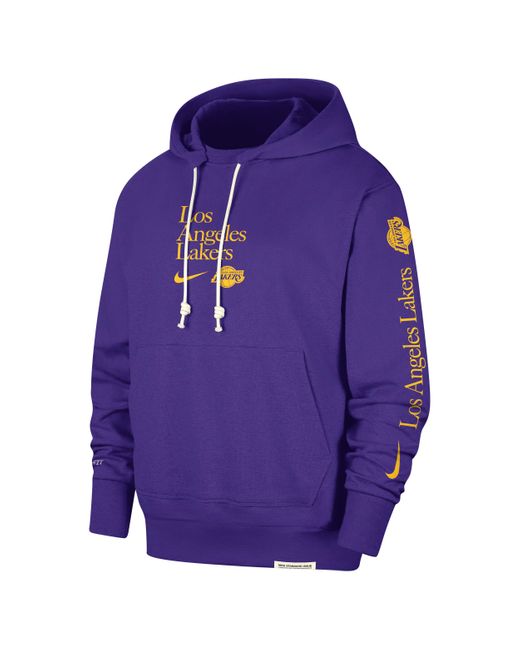 Nike Los Angeles Lakers Standard Issue Courtside Dri-fit Nba-hoodie in het Purple voor heren