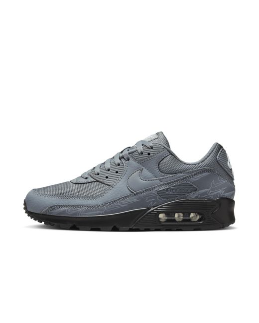 Nike Gray Air Max 90 Shoes for men