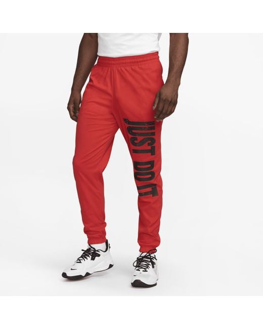 Nike Dna Woven Basketball Pants In Red, for Men | Lyst
