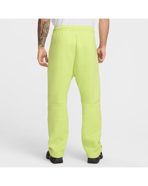 Nike Tech Fleecebroek Met Open Zoom Voor in het Yellow voor heren