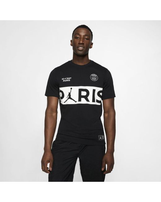 Nike Cotton Paris Wordmark T-shirt in Black/White (Black) for Men - Save  15% - Lyst