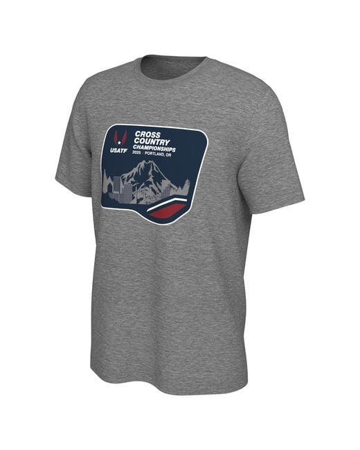 Nike Gray Usatf Running T-Shirt for men