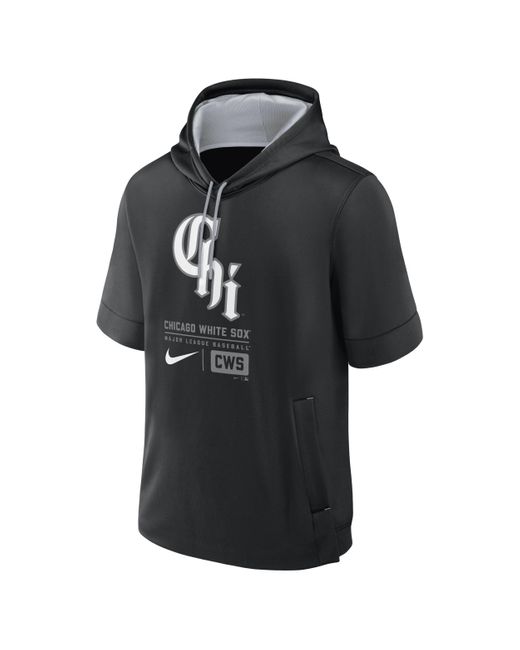 Nike Black Chicago White Sox City Connect Mlb Short-sleeve Pullover Hoodie for men