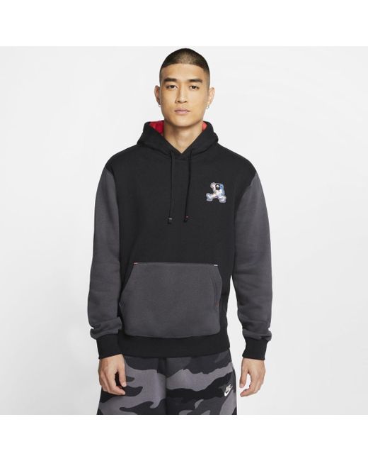 Nike Black Sportswear Club Fleece Pullover Hoodie for men