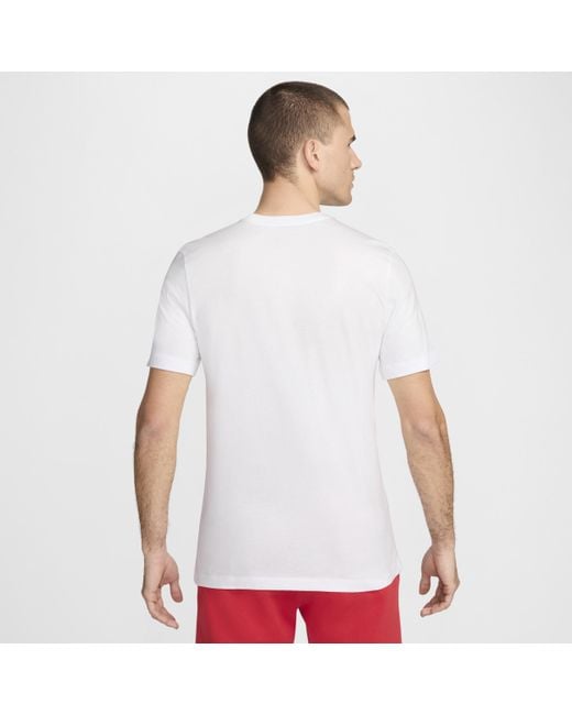 Nike White Türkiye Crest Football T-shirt Cotton for men