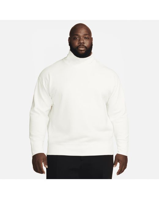 Nike White Sportswear Tech Fleece Reimagined Oversized Turtleneck Sweatshirt for men