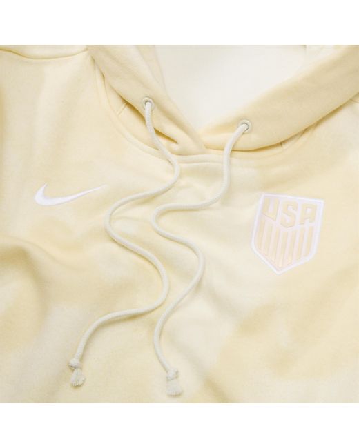 Nike Natural Usmnt Phoenix Fleece Soccer Oversized Pullover Hoodie