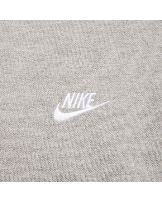 Nike Gray Club Short-Sleeve Polo for men