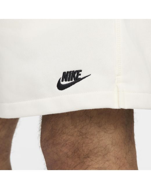 Nike White Club French Terry Flow Shorts for men
