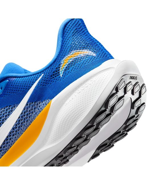 Nike Blue Los Angeles Chargers Pegasus 41 Nfl Road Running Shoes for men