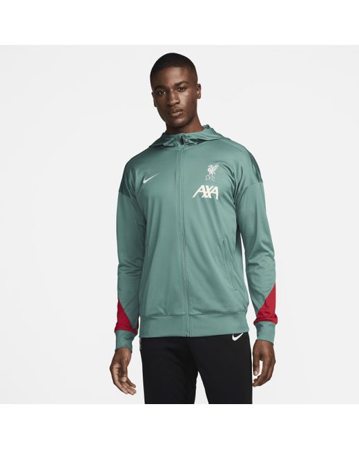 Nike Green Liverpool F.c. Strike Dri-fit Football Hooded Knit Tracksuit Polyester for men