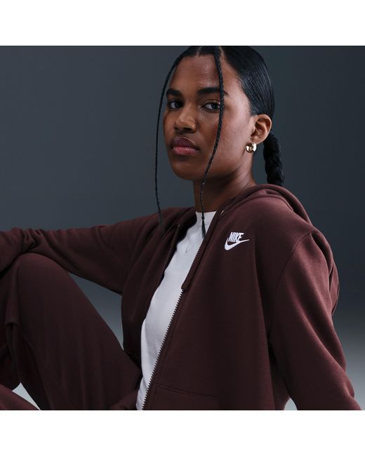 Nike Red Sportswear Club Fleece Full-zip Hoodie