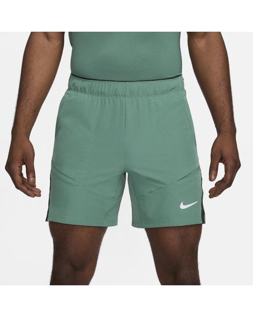 Nike Green Court Advantage Dri-fit 18cm (approx.) Tennis Shorts Polyester for men