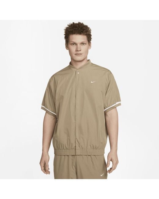 Nike Authentics Warm-up Shirt In Brown, in Green for Men | Lyst